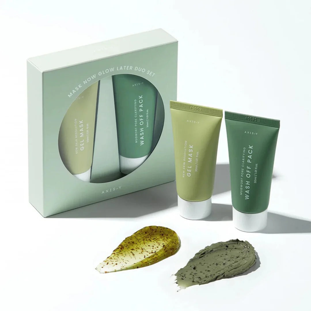 Axis-Y Mask Now Glow Later Duo Set (Gel Mask & Wash Off Pack) Axis-Y
