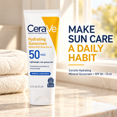 CeraVe USA Hydrating Mineral Sunscreen Face spf50 150mL CeraVe