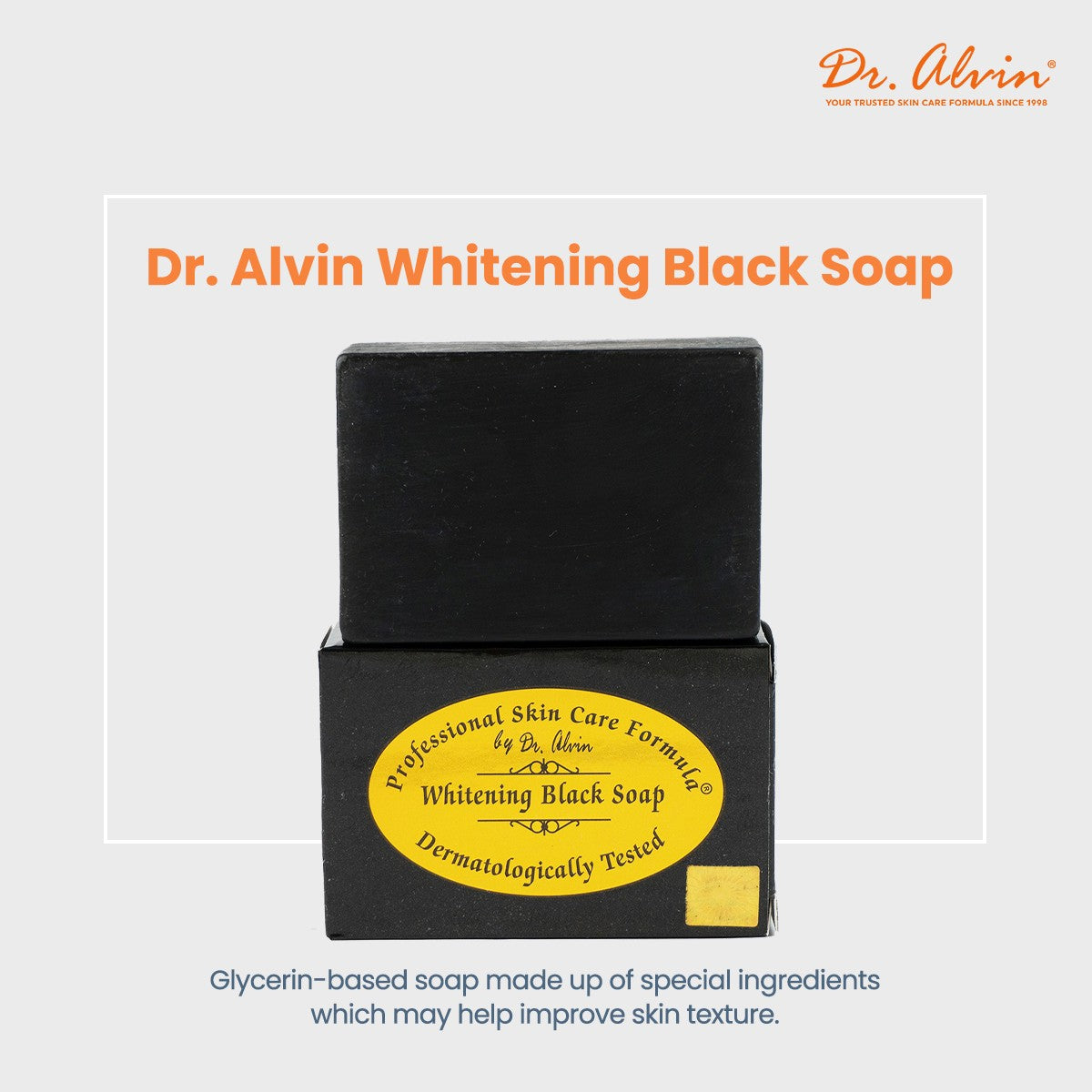 Dr.Alvin Whitening Black Soap - 135g Dr. alvin