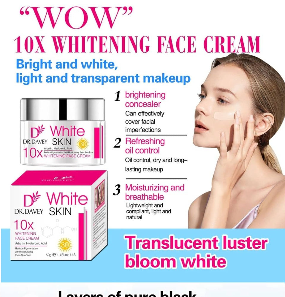 Dr.Davey White Skin 10x Whitening Face Cream - 50g DR.DAVEY