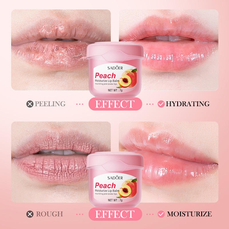 Sadoer Anti-Cracking Moisturize Nourish Lip Balm - Peach Sadoer