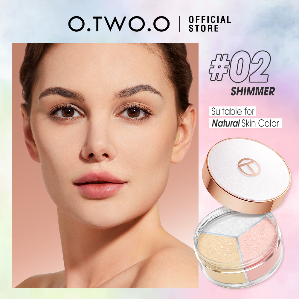 O.TWO.O Face Setting Powder 3 Color Fine Powder Oil Control Makeup Loose Powder - 9g #02 O.TWO.O