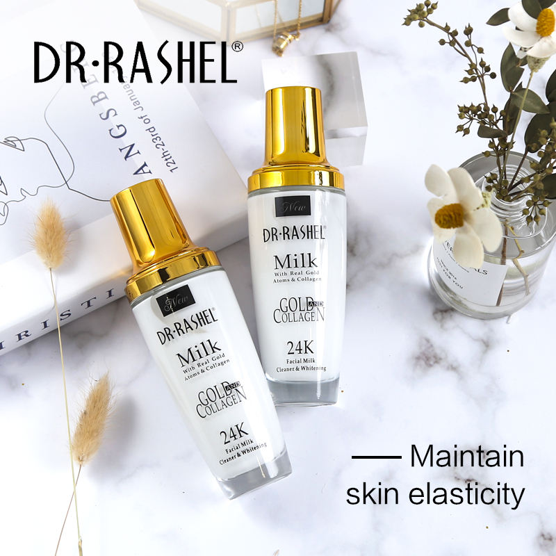 Dr.Rashel Milk With Real Gold Atoms & Collagen _ Facial Milk Cleaner & Whitening - 100ml DR.RASHEL