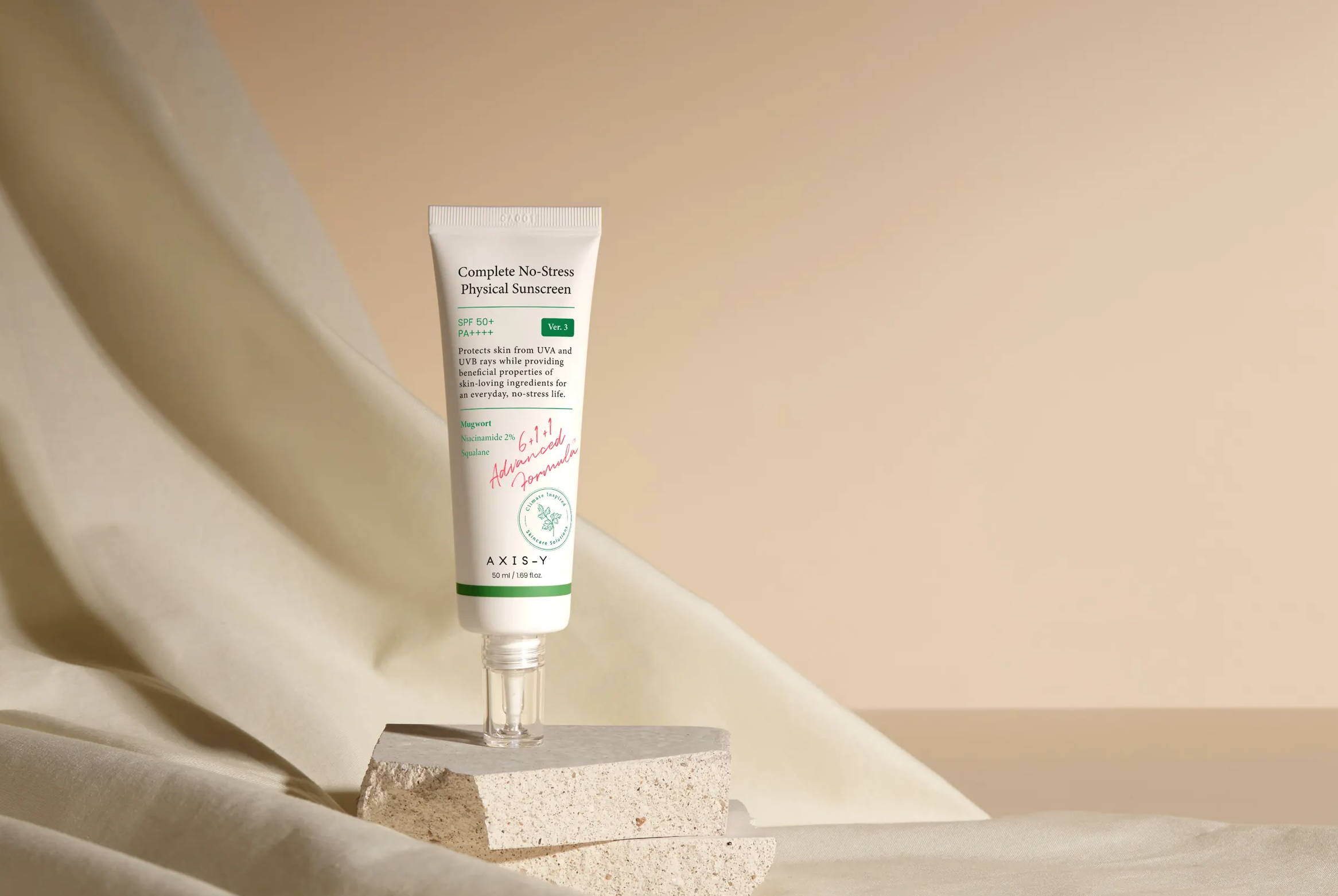 Axis-Y Complete No-Stress Physical Sunscreen SPF50+ Ver.3 - 50ml Axis-Y