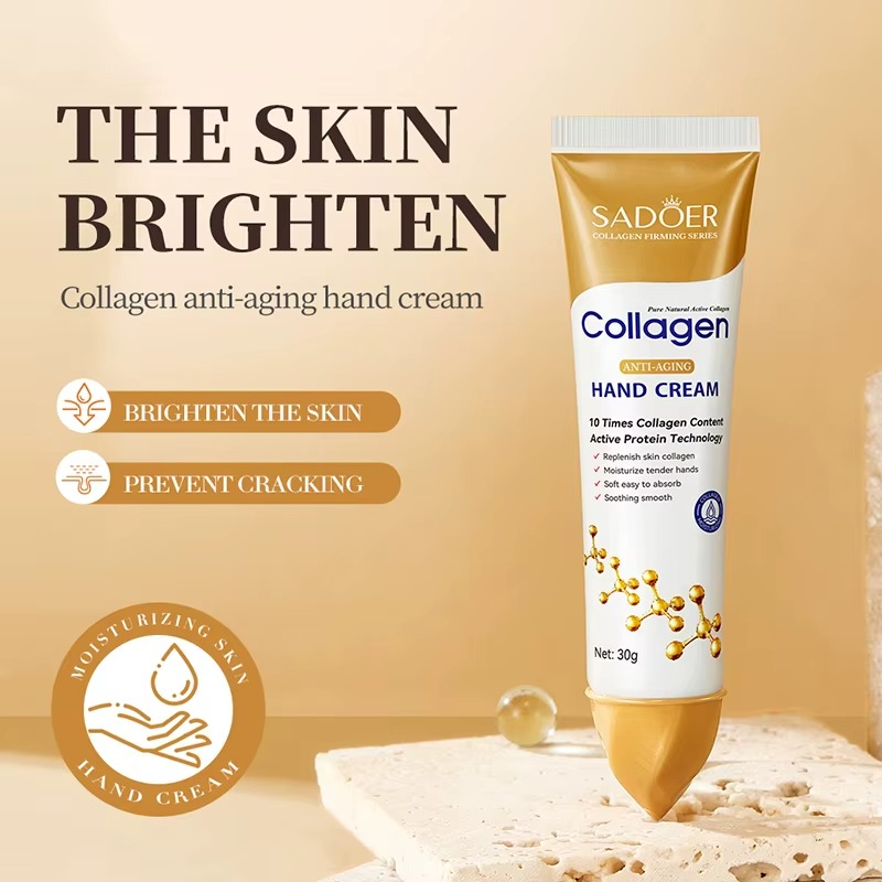 Sadoer Collagen Hand Cream 30g – Deep Moisturizing & Repair Hand Cream for Dry Hands Sadoer
