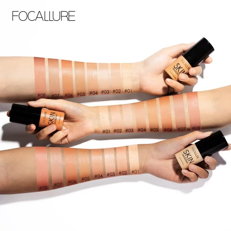 Focallure Foundation Full Coverage Matte Liquid Foundation Long Lasting Oil Control Lightweight Base Makeup Focallure