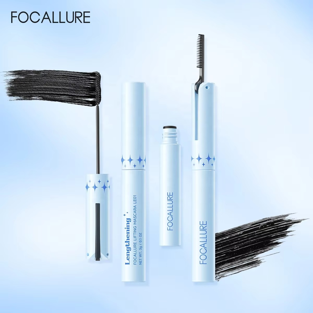 Focallure Lifting Mascara Long Lasting Waterproof Smudge Proof Volume and Curl Lash Makeup Focallure