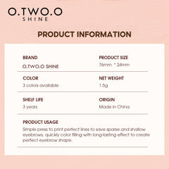 O.TWO.O SHINE SERIES-- Air Cushion Eyebrow Powder - 1.5g O.TWO.O