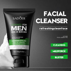 SADOER Designed For Men Focus On Men Cleanser Cool Oil Control Multi-Effect Moisturizing Cleanser - 100g Sadoer