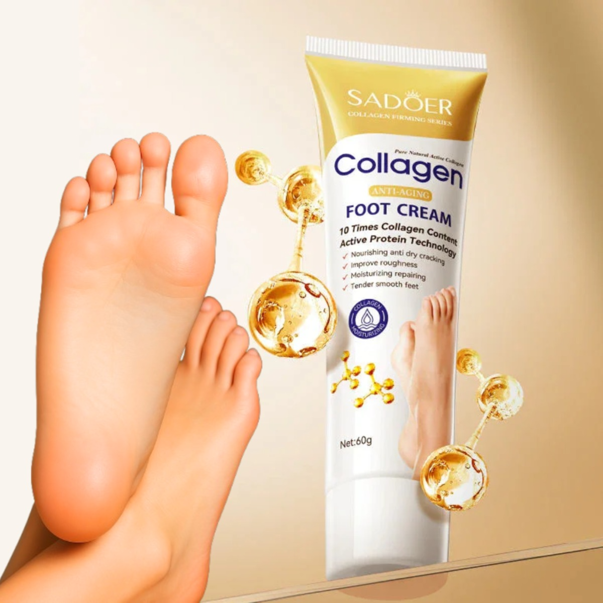Sadoer Collagen Anti Aging Foot Cream - 60g Sadoer