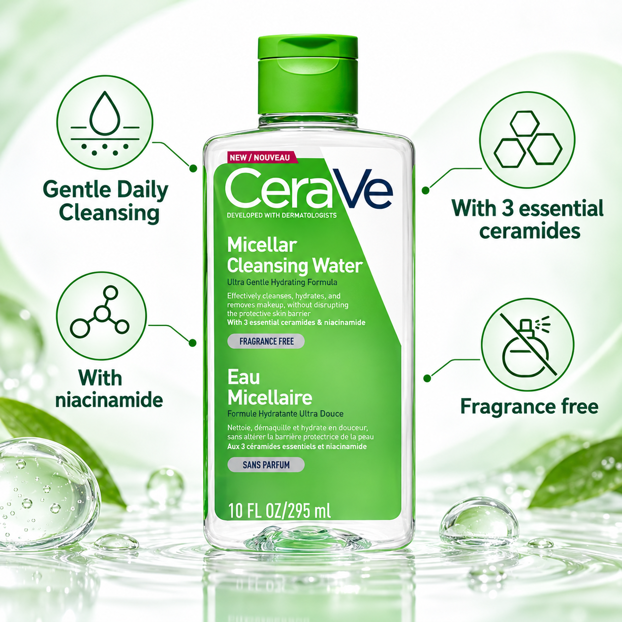 CeraVe Micellar Cleansing Water FR 295ml CeraVe
