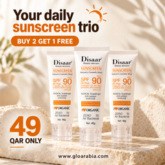 Disaar SPF 90 Sunscreen Oil-Free | Buy 2 Get 1 Free (3 PCS) | Lightweight Daily Sun Protection Disaar