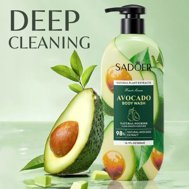 Sadoer Avocado Body Wash Natural Avocado Extracts - 400ml Sadoer