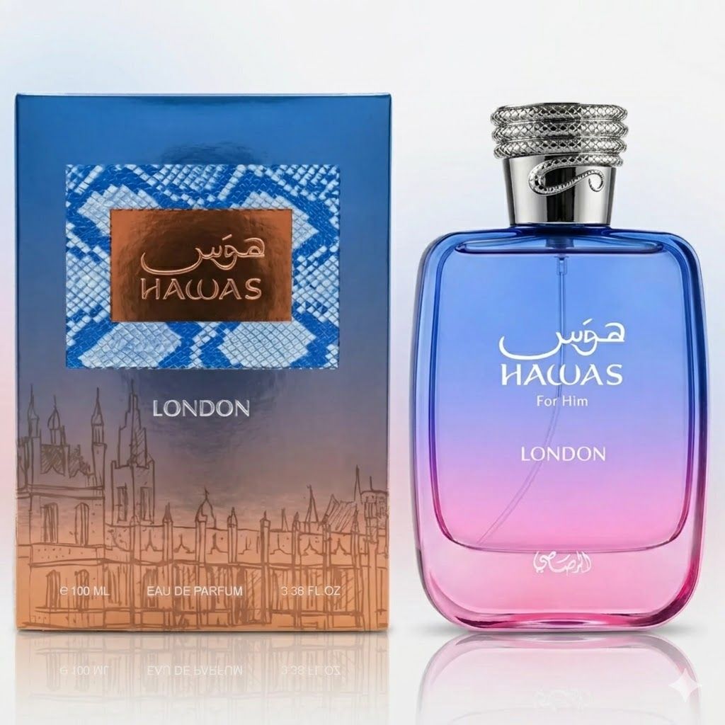 Rasasi Hawas Landon 100 Ml - Fresh Aquatic Citrus Eau De Parfum Long Lasting Modern Masculine Fragrance Glo Arabia