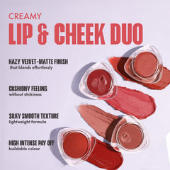 Focallure Creamy Lip & Cheek Duo FA266 Multi Use Stick Long Lasting Hydrating Blush and Lip Color Smooth Blendable Makeup Focallure