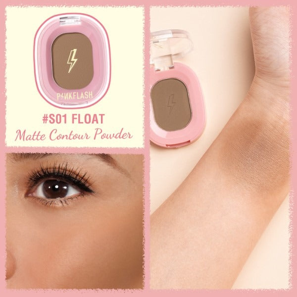 PINK FLASH Highlighter & Matte Contour Powder S01 Float PINKFLASH
