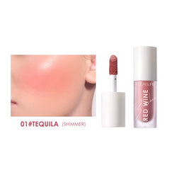 Focallure Hangover Red Wine Blusher Natural Flush Long Lasting Powder Blush Smooth Blendable Makeup #01 Tequila Glo Arabia