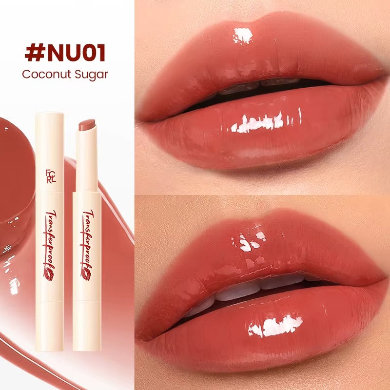 Focallure Watery Lip Balm Hydrating Moisturizing Lightweight Tinted Lip Care Smooth Nourishing Balm #NU01 Coconut Sugar Focallure