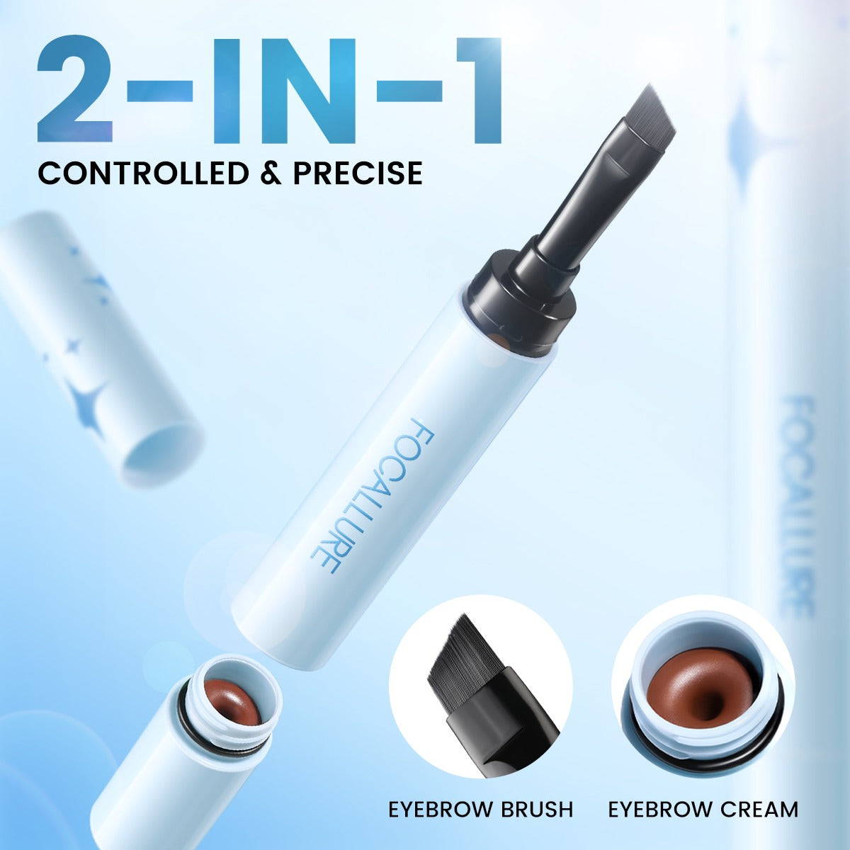 Focallure Lasting Waterproof Brow Pomade Smudge Proof Long Wear Cream Gel Eyebrow Makeup Focallure