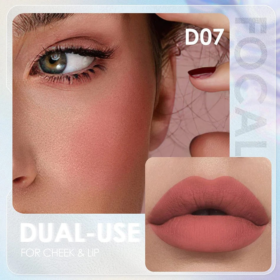 Focallure Creamy Lip & Cheek Duo FA266 Multi Use Stick Long Lasting Hydrating Blush and Lip Color Smooth Blendable Makeup Focallure
