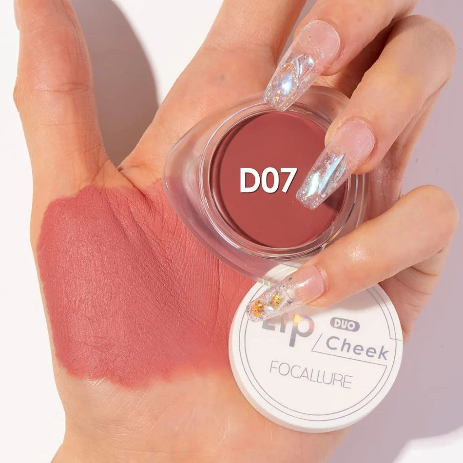 Focallure Creamy Lip & Cheek Duo FA266 Multi Use Stick Long Lasting Hydrating Blush and Lip Color Smooth Blendable Makeup Focallure