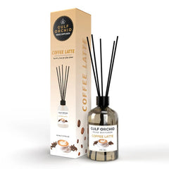 Gulf Orchid Reed Diffuser Bundle – 4 Best Selling Scents (Strawberry, Coffee Latte, Lemon & Coconut) – 110ml Each