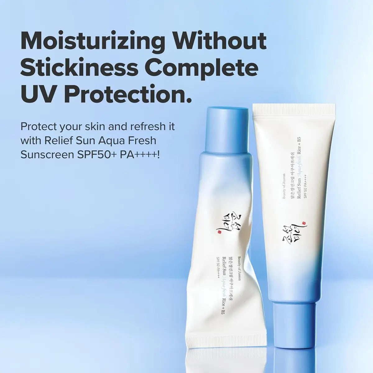 Beauty of Joseon Relief Sun Aqua-Fresh: Rice + B5 SPF50+ PA++++ 50ml - Lightweight Korean Sunscreen for Oily Skin Beauty Of Joseon