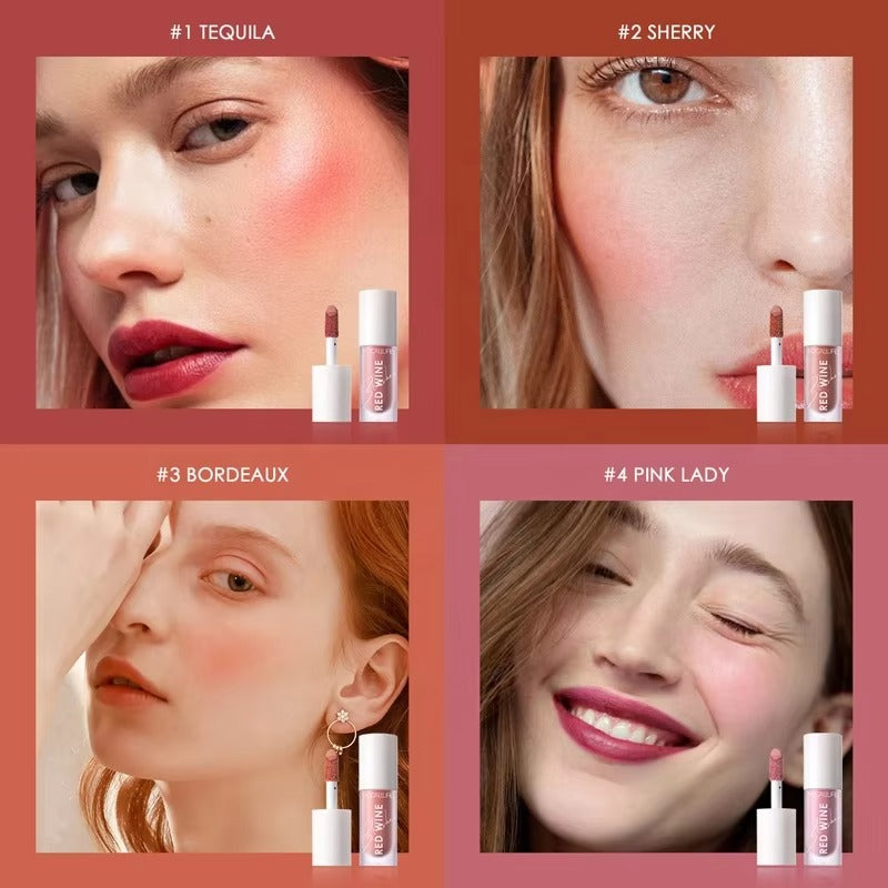 Focallure Hangover Red Wine Blusher Natural Flush Long Lasting Powder Blush Smooth Blendable Makeup Glo Arabia