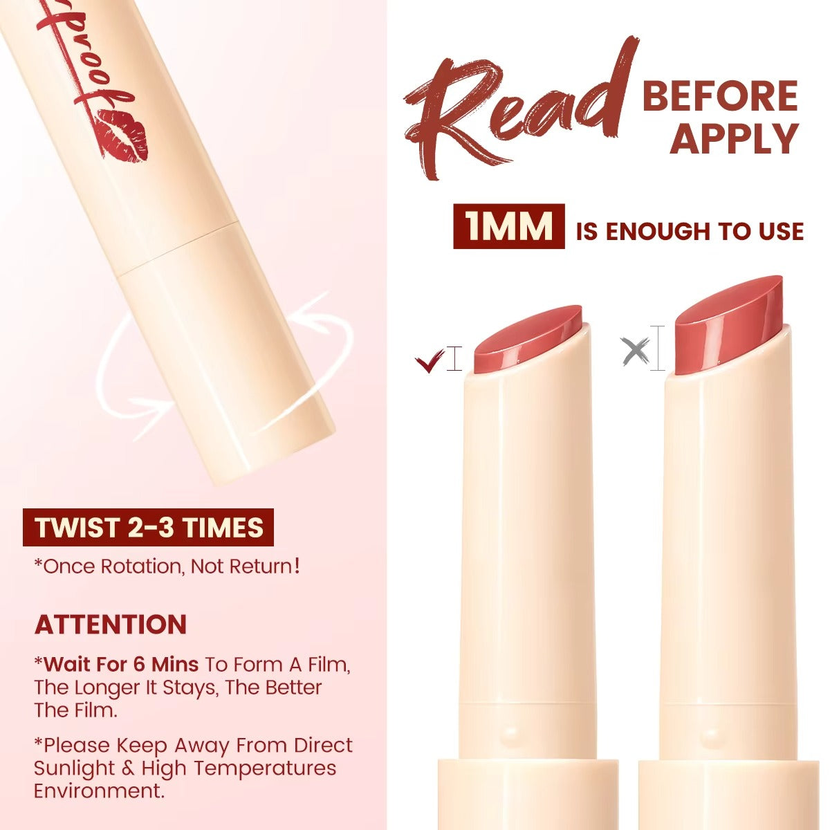 Focallure Watery Lip Balm Hydrating Moisturizing Lightweight Tinted Lip Care Smooth Nourishing Balm Focallure