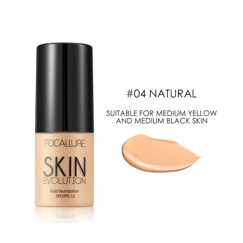 Focallure Foundation Full Coverage Matte Liquid Foundation Long Lasting Oil Control Lightweight Base Makeup #04 Natural Focallure