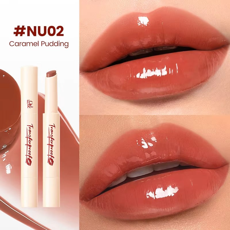 Focallure Watery Lip Balm Hydrating Moisturizing Lightweight Tinted Lip Care Smooth Nourishing Balm #NU02 Caramel Pudding Focallure