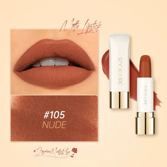 Focallure Pure Matte Lipstick Long Lasting Velvet Finish High Pigment Non Drying Comfortable Lip Color #105 Nude Focallure
