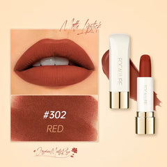 Focallure Pure Matte Lipstick Long Lasting Velvet Finish High Pigment Non Drying Comfortable Lip Color #302 Red Focallure