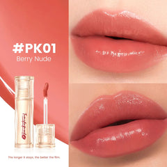 Focallure Watery Transferproof Lip Cream Long Lasting Matte Liquid Lipstick Hydrating Non Smudge Lip Color #PK01 Berry Nude Focallure