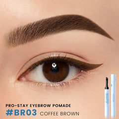Focallure Lasting Waterproof Brow Pomade Smudge Proof Long Wear Cream Gel Eyebrow Makeup #BR03 Coffee Brown Focallure