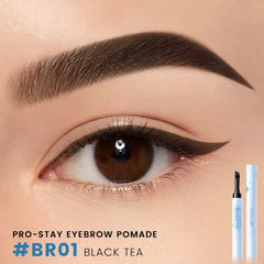 Focallure Lasting Waterproof Brow Pomade Smudge Proof Long Wear Cream Gel Eyebrow Makeup #BR01 Black Tea Focallure