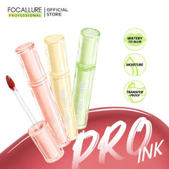 Focallure Color Lasting Lip Tint L14 Waterproof Long Wear Stain Lightweight Natural Glossy Lip Color Hydrating Tint Glo Arabia