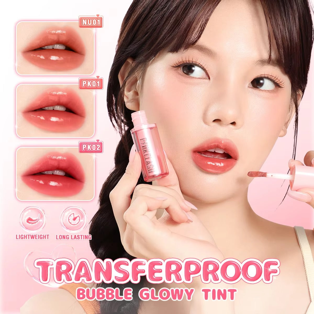 Pinkflash Watery Transferproof Lip Cream Pink Flash