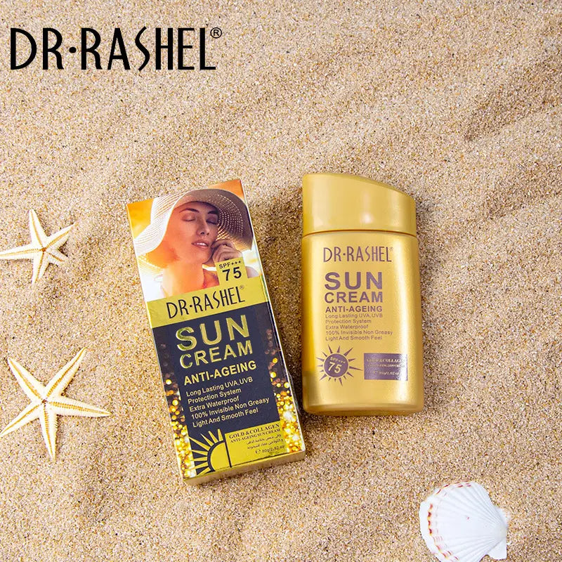 Dr.Rashel Spf75 Sun Cream Gold & Collagen Anti-aging - 80g DR.RASHEL