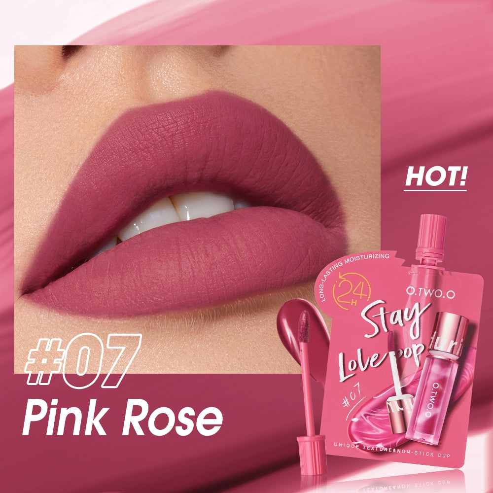 O.two.o Ultra Stay Lollipop Lipstick - 1.5g #07 - PINK ROSE O.TWO.O