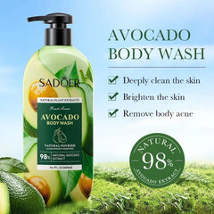 Sadoer Avocado Body Wash Natural Avocado Extracts - 400ml Sadoer