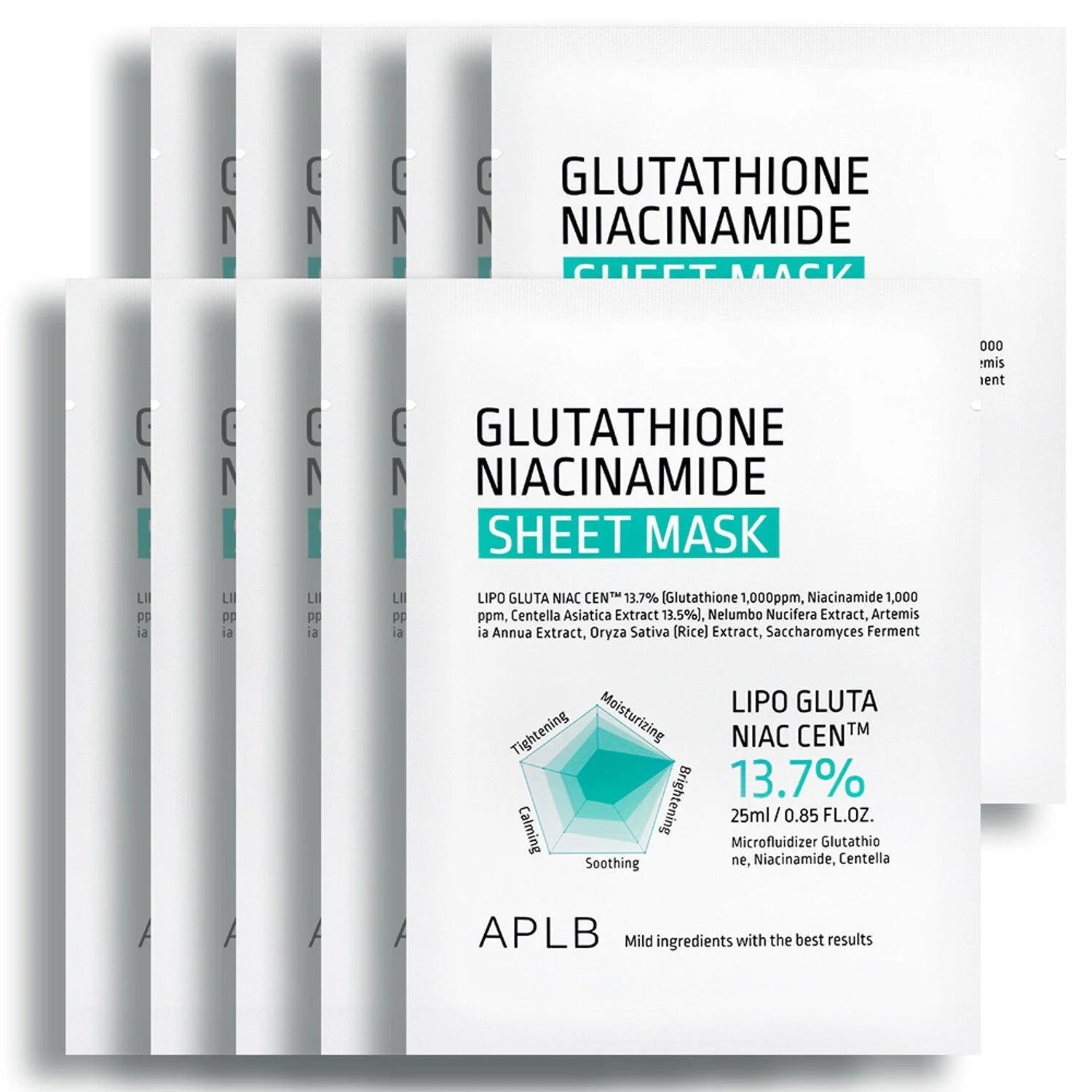 APLB Glutathione Niacinamide Sheet Mask – 10EA APLB