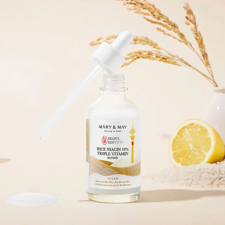 Mary & May Vegan Rice Niacin 10% Triple Vitamin Serum - 80ml Mary & May