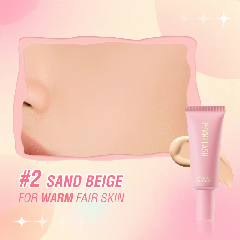 PinkFlash Lasting Matte Foundation 02 Sand Beige PINKFLASH