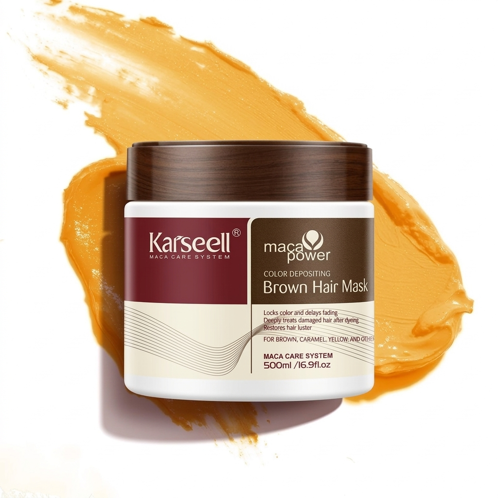 Karseell Maca Power Color Depositing Brown Hair Mask 500ml