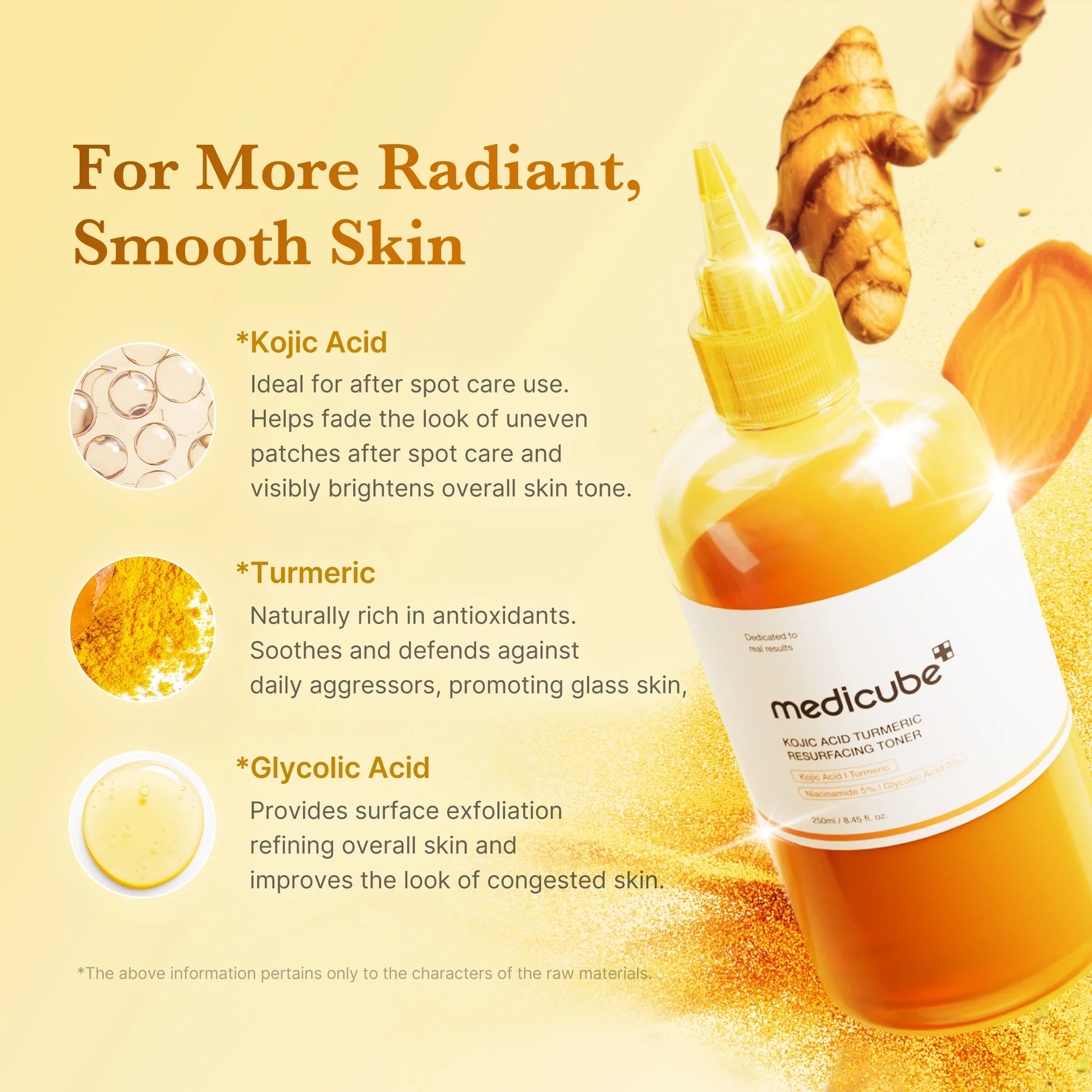 Medicube Kojic Acid Turmeric Resurfacing Toner 250ml Medicube