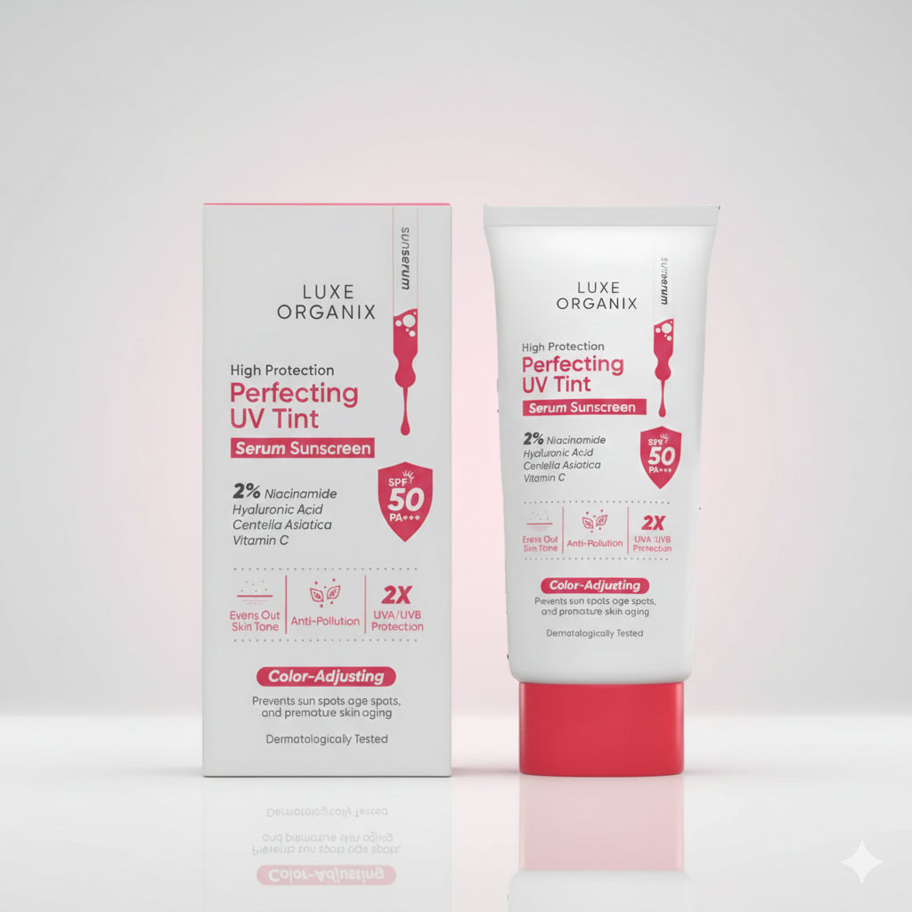 Luxe Organix Perfecting UV Tint Serum Sunscreen – 40 g Glo Arabia