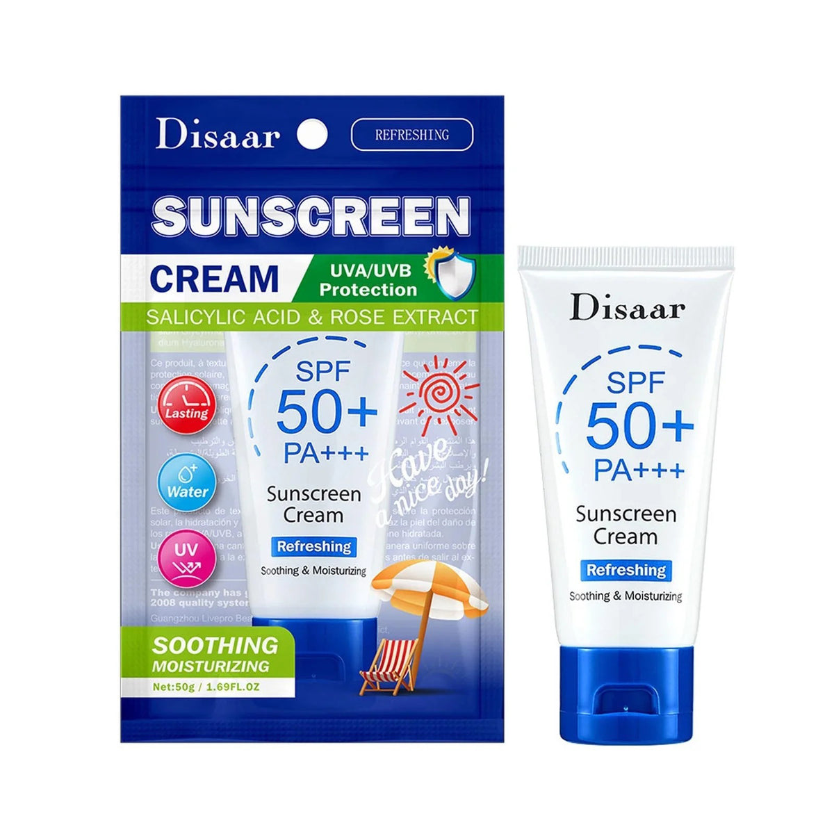 Disaar Salicylic Acid & Rose Extract Sunscreen Cream - 50g