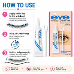 Eyelash Adhesive Eyelash Glue Water Proof 7g - Strong Hold Waterproof Lash Adhesive