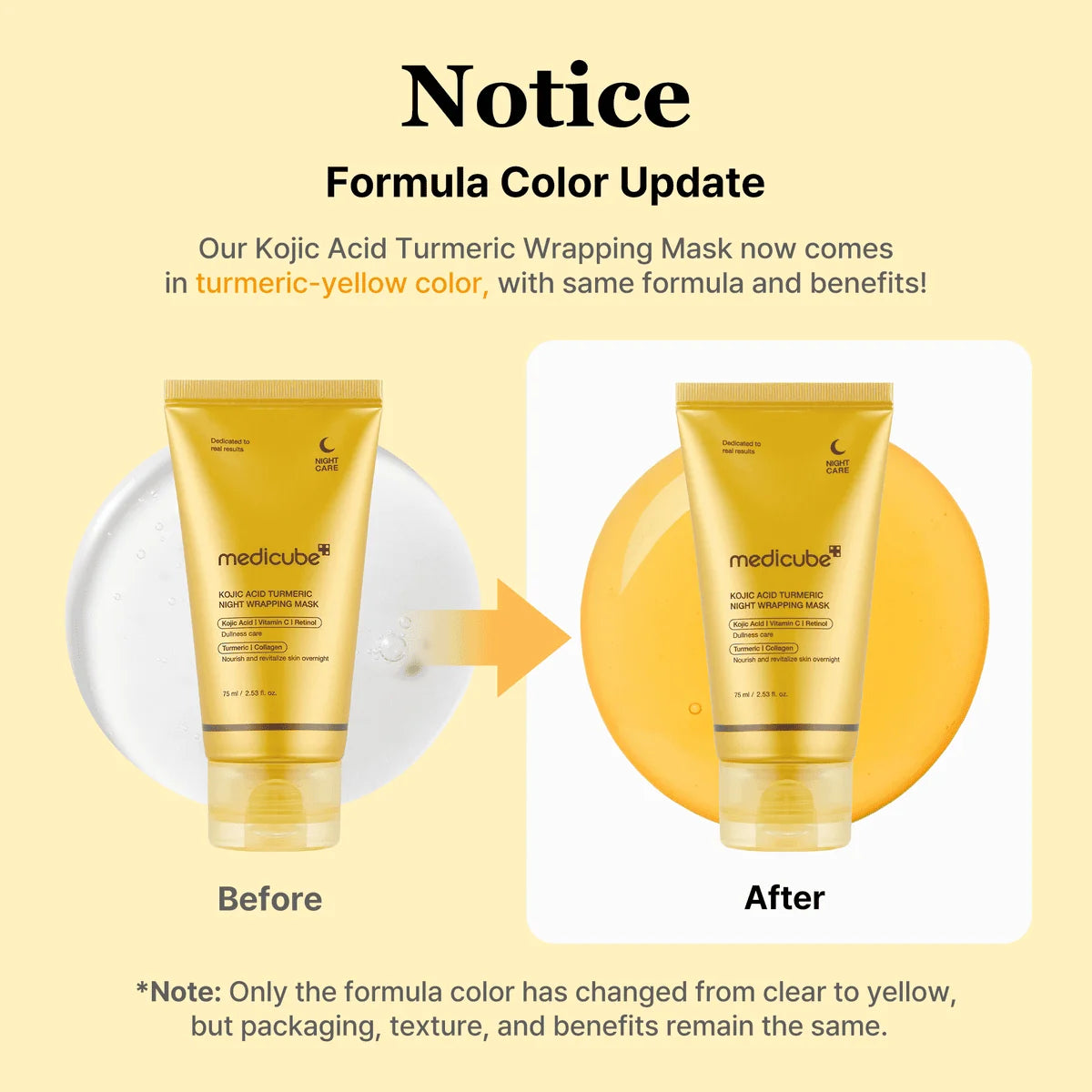 Medicube Kojic Acid Turmeric Night Wrapping Mask - 75ml Medicube